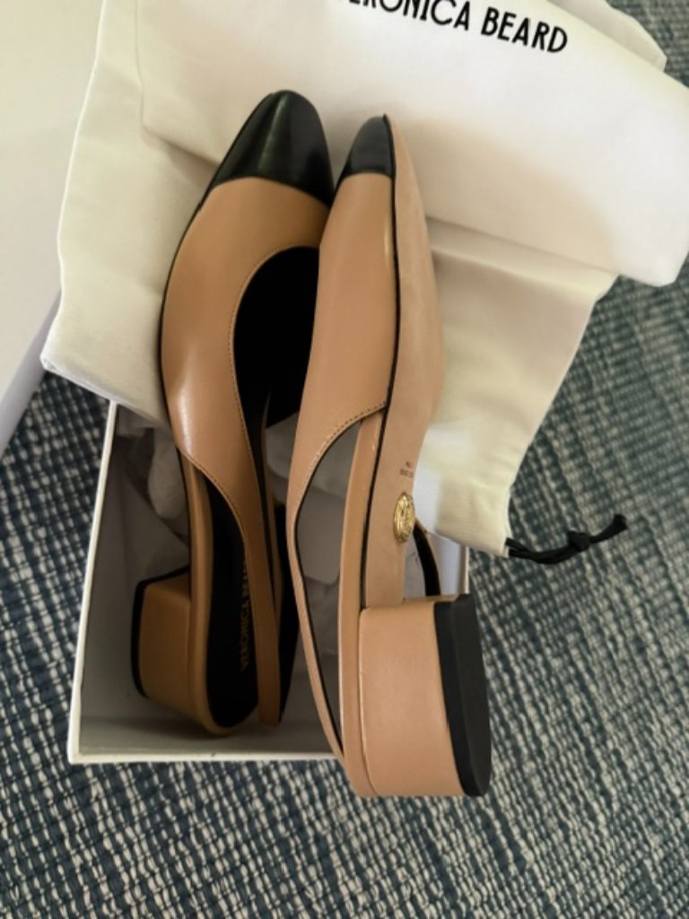 Veronica Beard Cecile Sling, Black And Tan, Size 8.5 New In Box